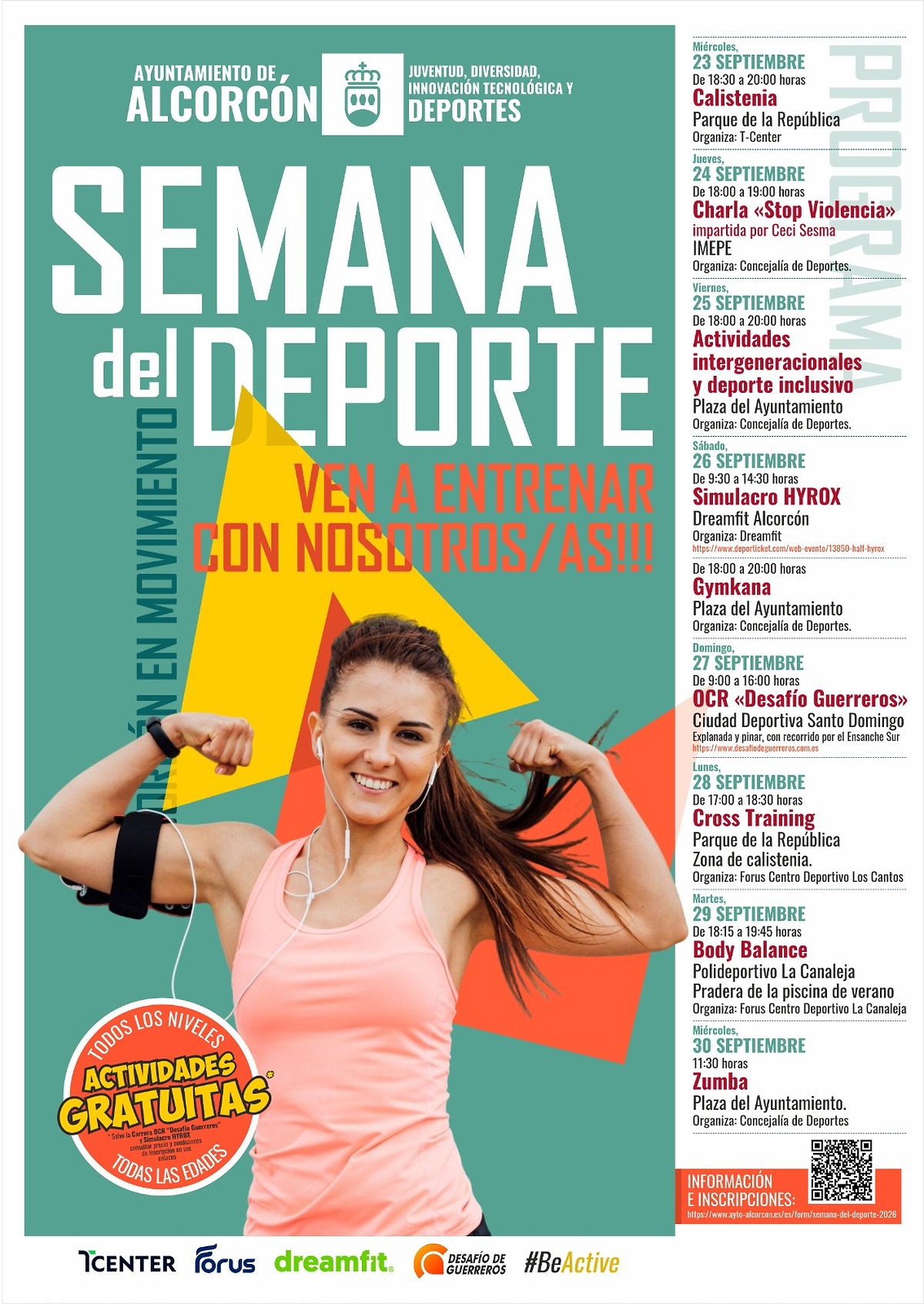 Alcorcón se mueve con la Semana del Deporte del 23 al 30 de septiembre